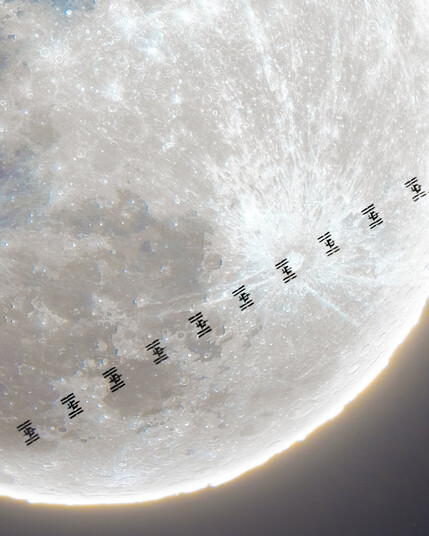 @rami_astro y el tránsito de la Estación espacial internacional frente a la luna del lobo.