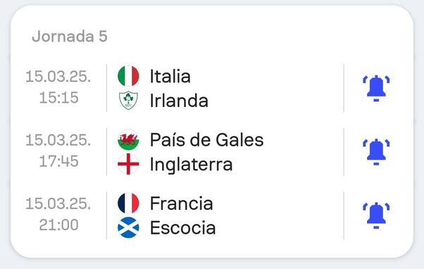 Cuadro de la jornada 5