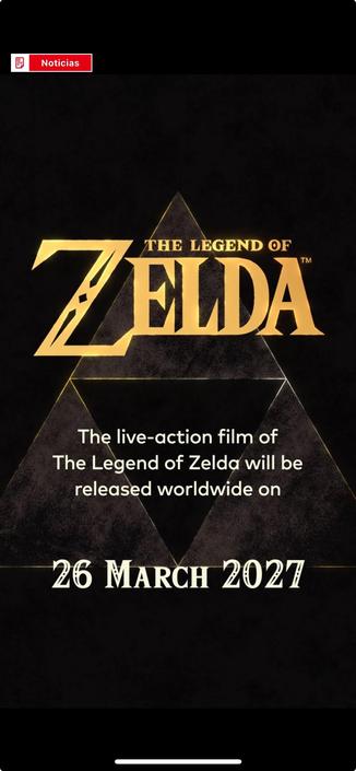 The legend of Zelda live-action saldrá el 26 de marzo de 2027