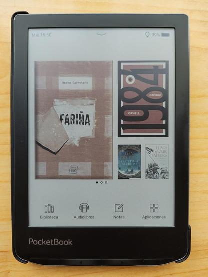 Pantalla de inicio de un Pocketbook Verse